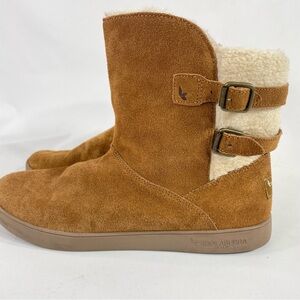 Koolaburra by UGG Amarah Tan Suede Winter Boots Size 9